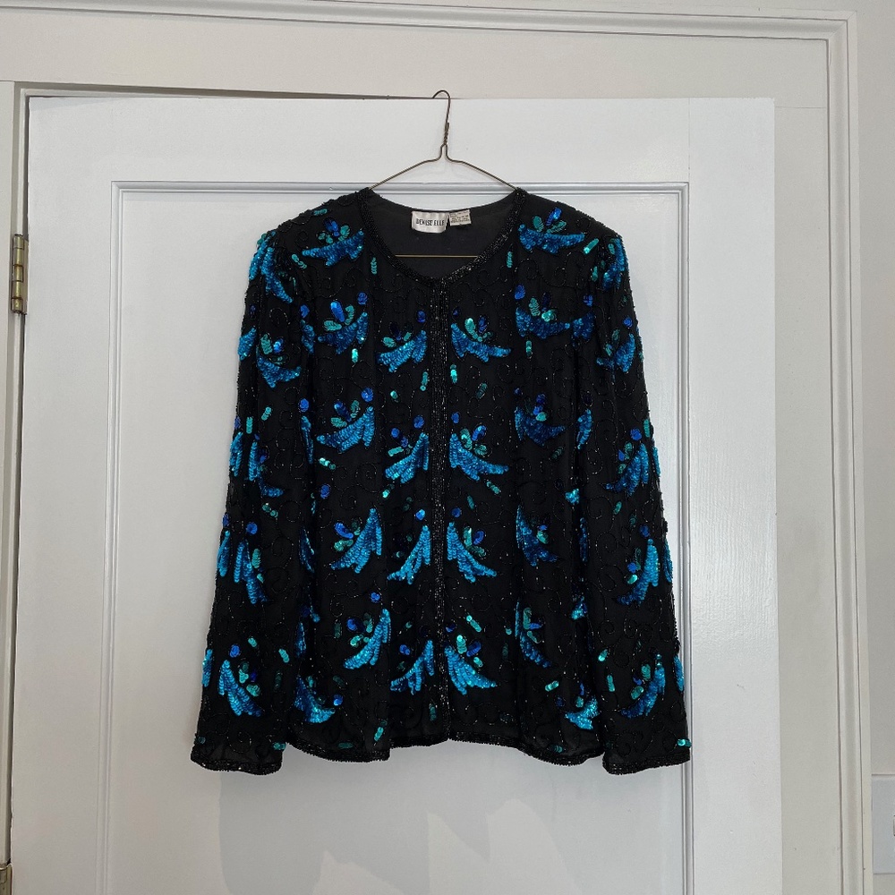 Denise Elle Silk Beaded Jacket